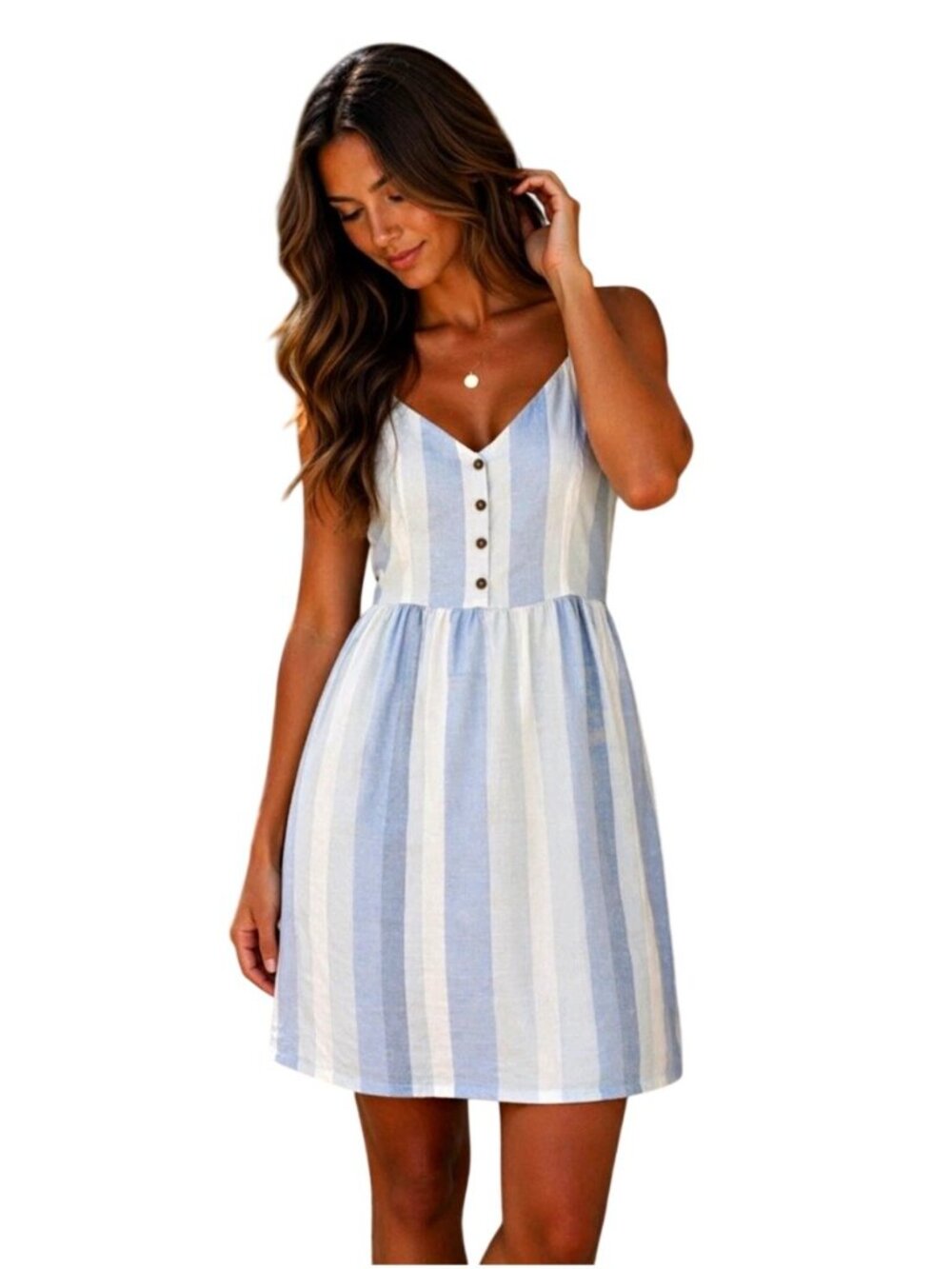 Joie Sundress Size 10 Striped A-Line Sleeveless Lined Linen Blend Summer Beach